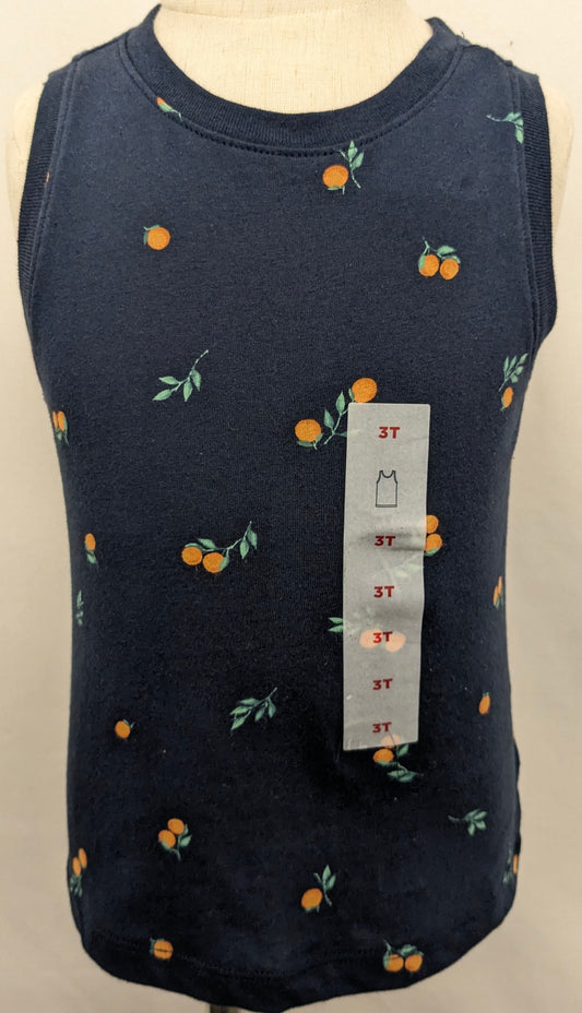 New! Old Navy 3T dark blue shirt w/ oranges