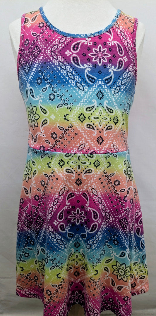 Place 5/6 mult-color paisley design dress