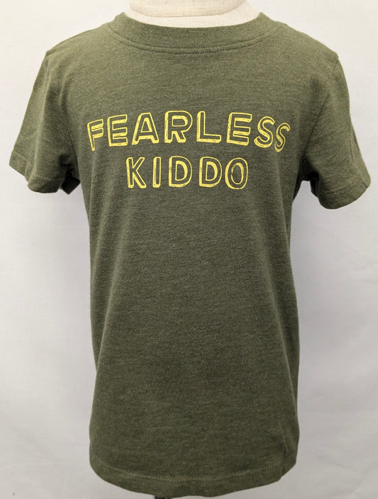 Cat & Jack 2T green shirt " Fearless Kiddo"