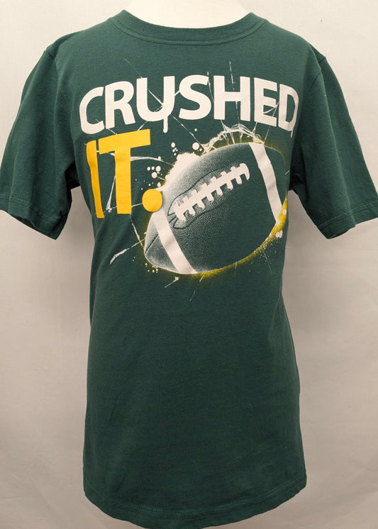 Carter's size 8 green "Crushed it" football shirt