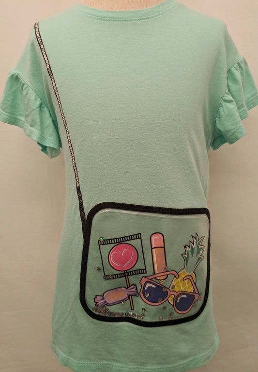 Wonder Nation 7/8 green short sleeve purse