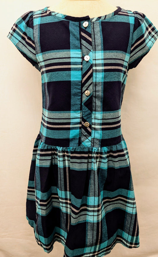 Gymboree size 7 blue plaid dress