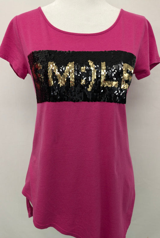 Total Girl size 16 pink shirt "Smile"