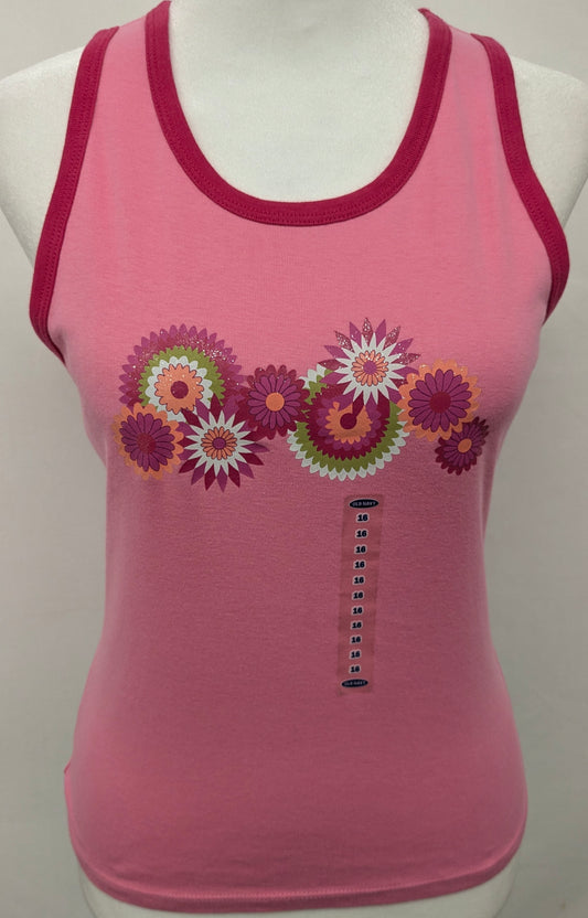 New! Old Navy size 16 pink tank top w/ flower