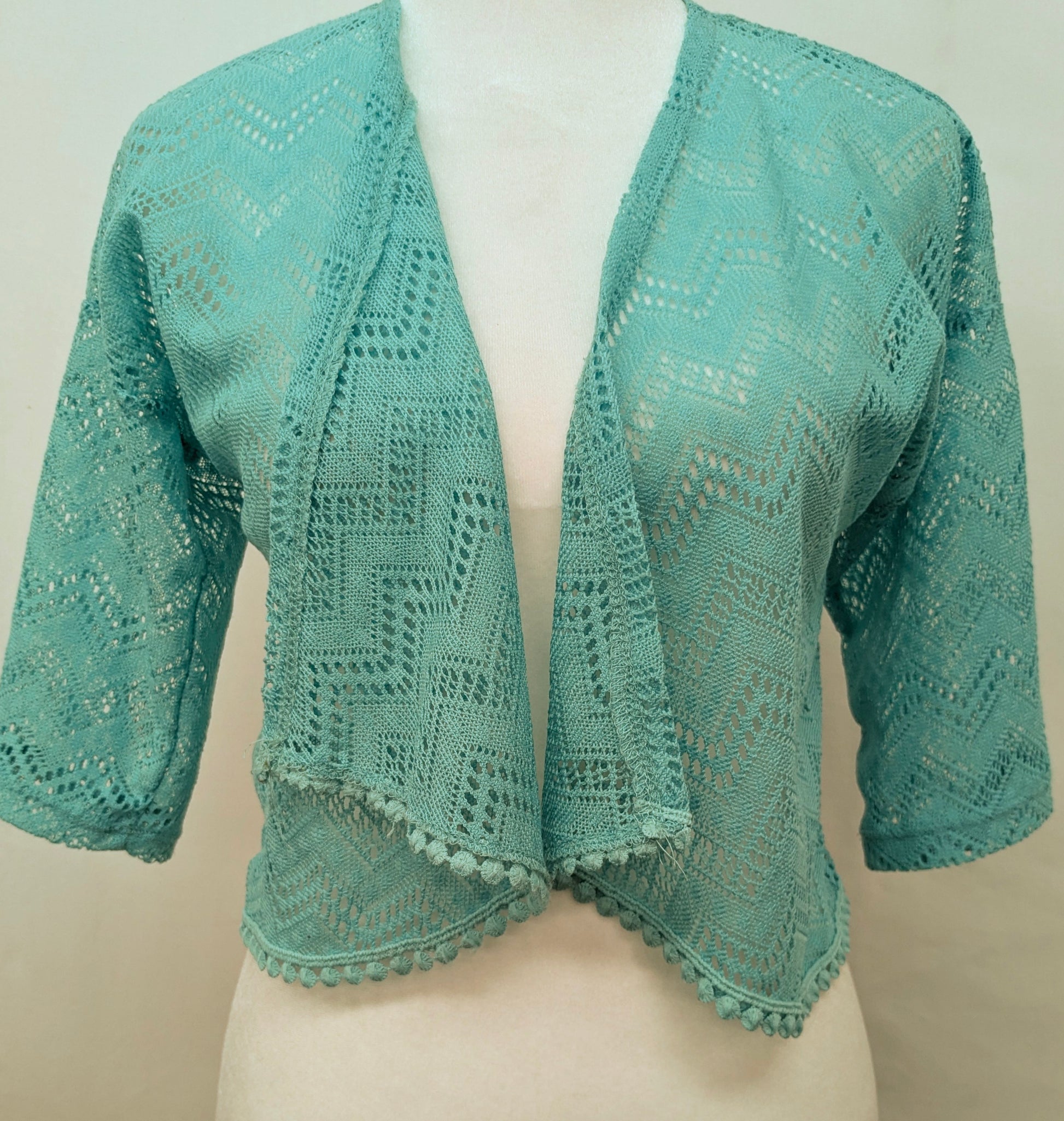 Self Esteem size 14 teal open front cardigan