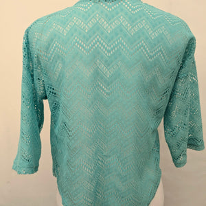 Self Esteem size 14 teal open front cardigan