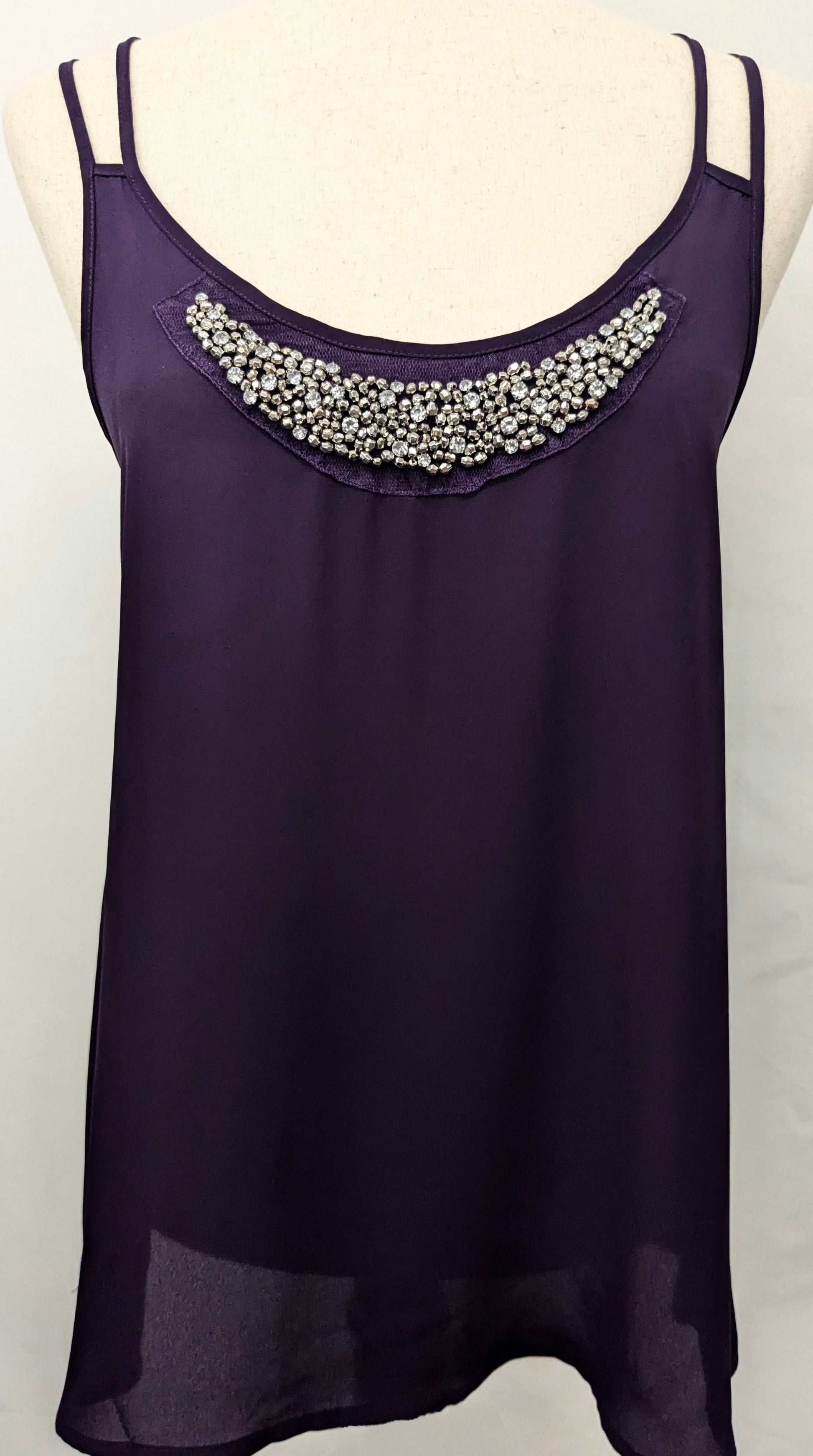 Stoosh small purple tank with gemstones