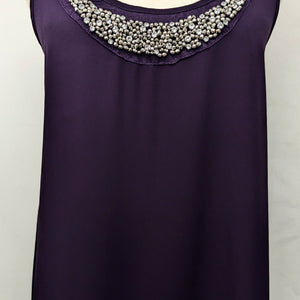 Stoosh small purple tank with gemstones