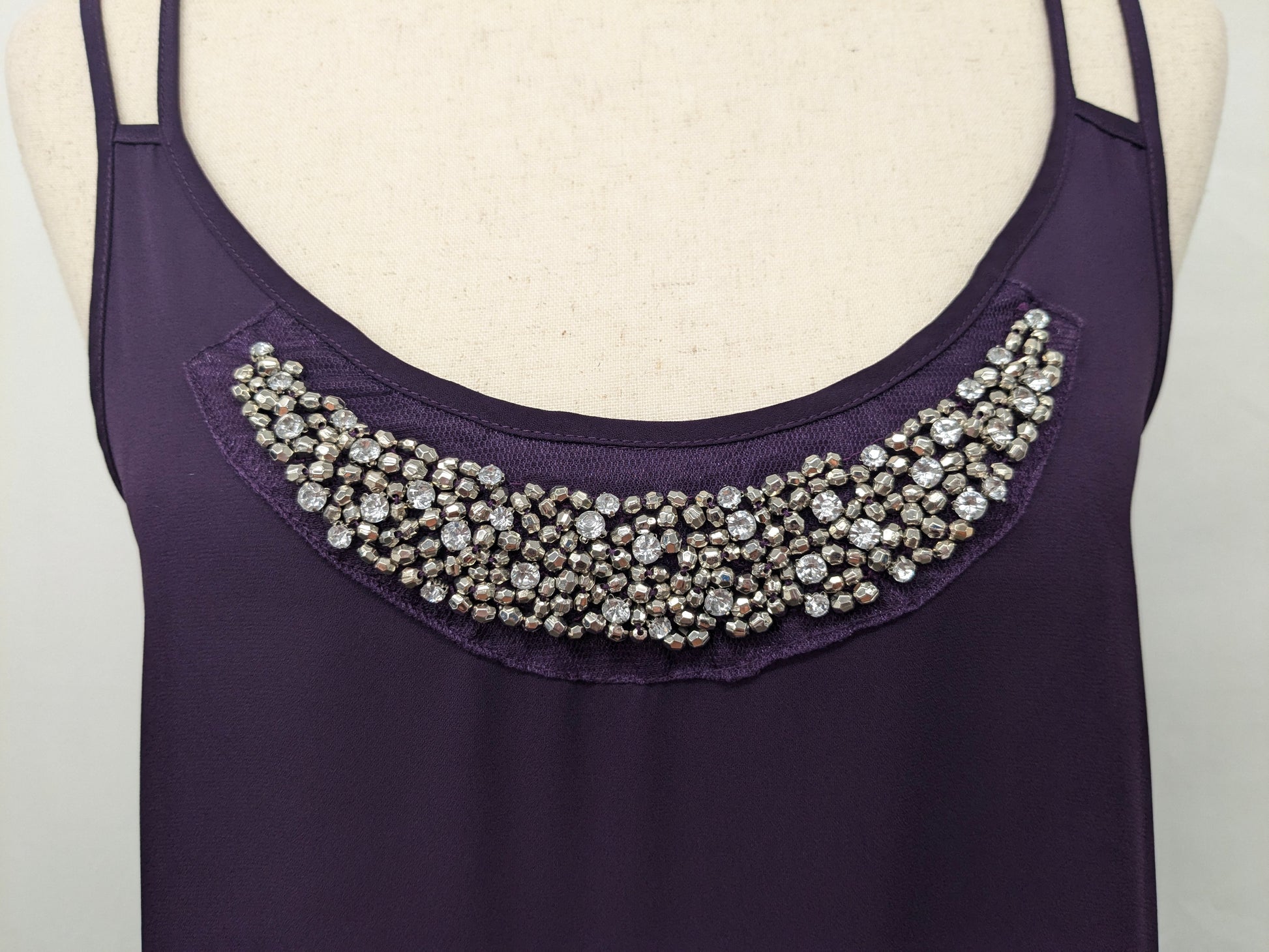 Stoosh small purple tank with gemstones