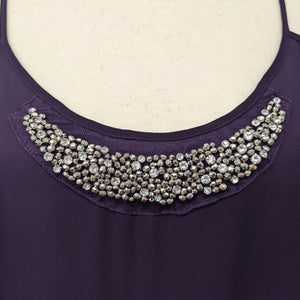 Stoosh small purple tank with gemstones