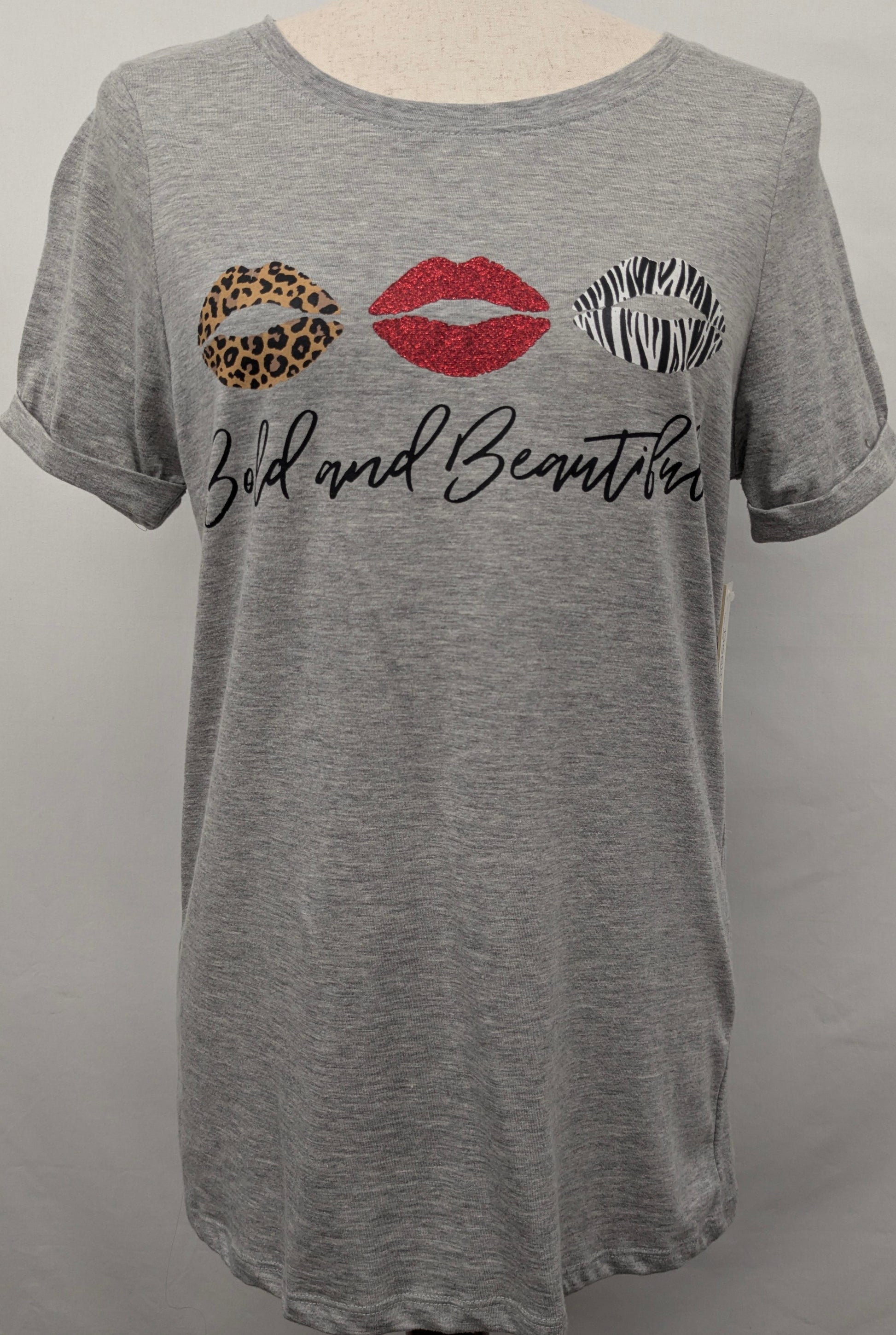 New! Desiree small grey "Bold and Beautiful" shirt