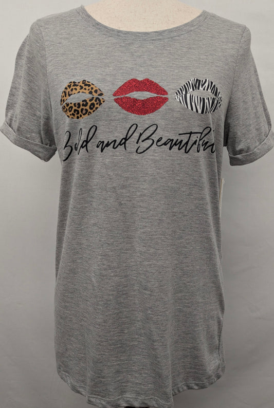 New! Desiree small grey "Bold and Beautiful" shirt