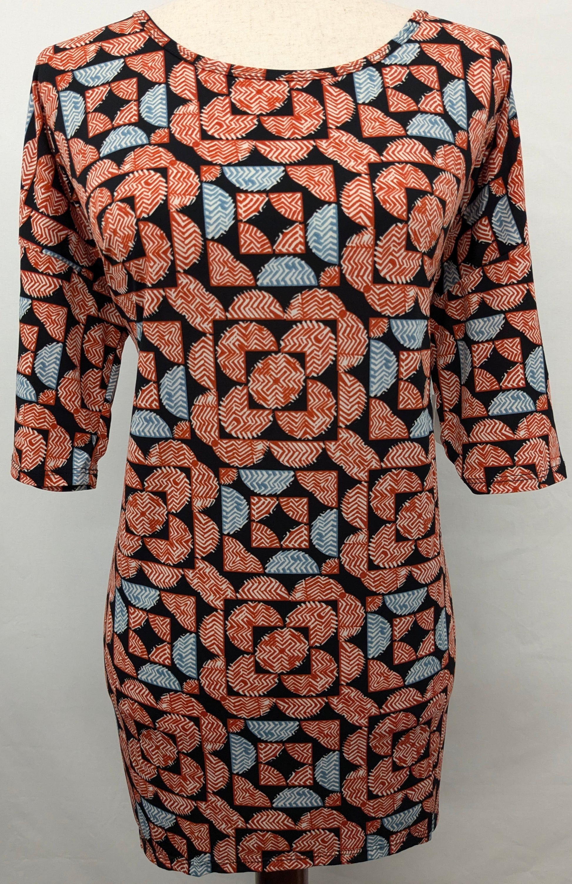 New! LuLaRoe small "Irma" black with pattern shirt