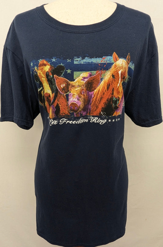 New! Gildan Soft Style large "Let Freedom Ring" shirt