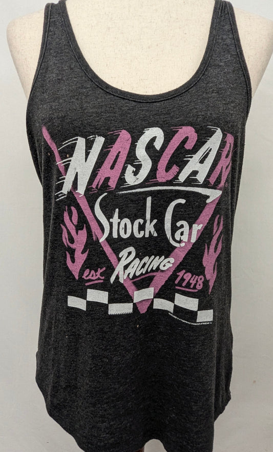 Nascar med. grey racerback " Nascar" shirt