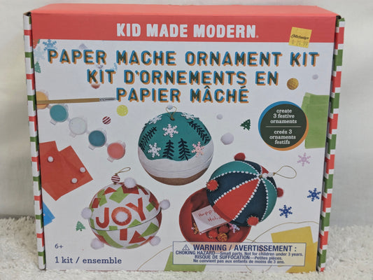 New! Kid Made Modern - Paper Mache Ornament kit