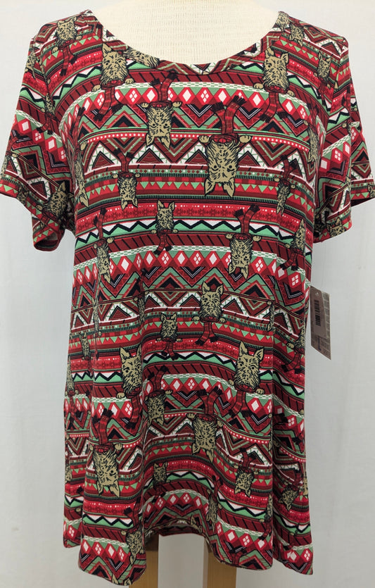 New! LuLaRoe Classic T large Christmas shirt