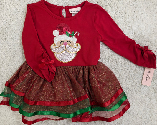 New! Little Lass 2T red long sleeve "Santa" dress