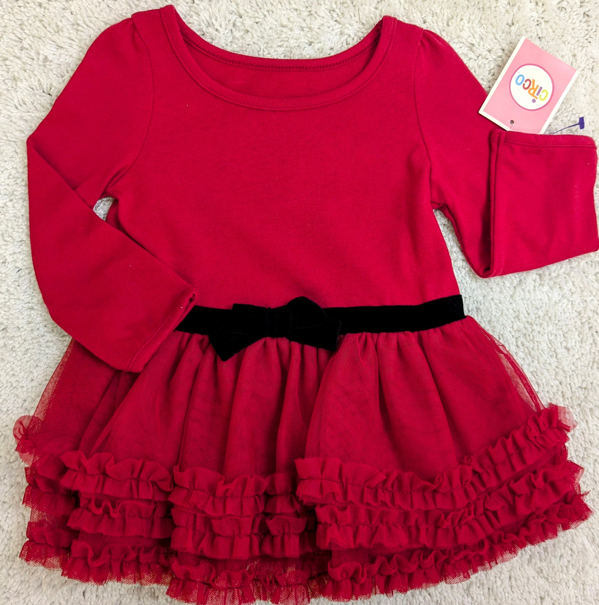 New! Circo 12m red hot long sleeve dress