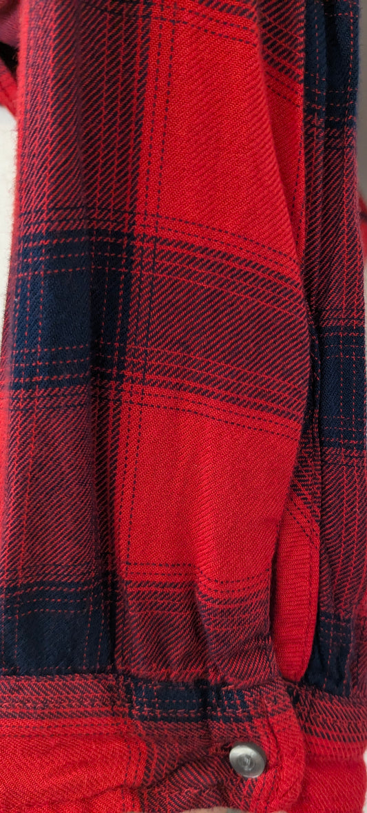 Hollister XS red/black checkered long sleeve