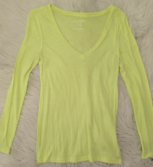 Old Navy XS long sleeve lime green