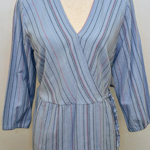 New! Time and Tru small blue wrap shirt