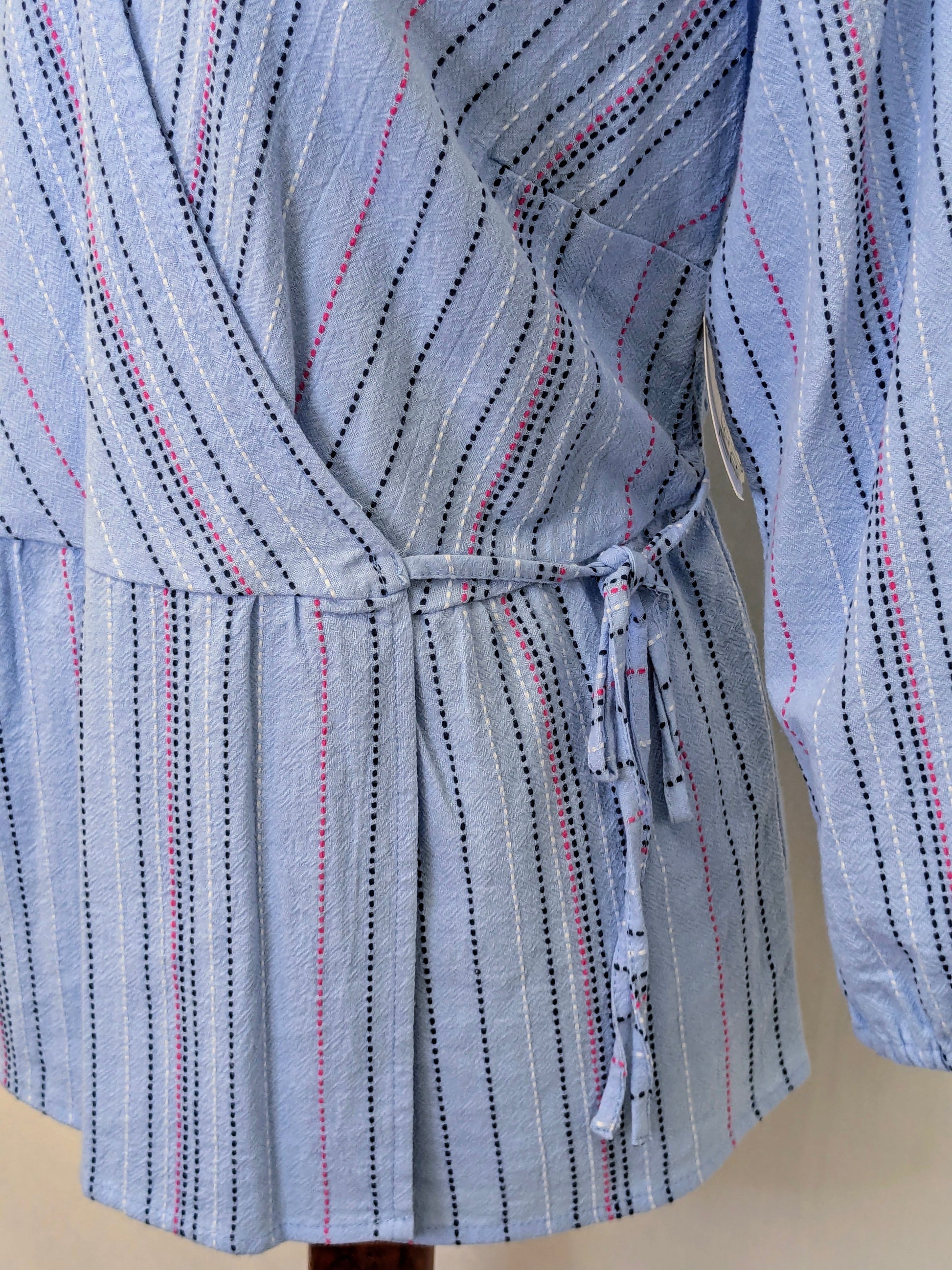 New! Time and Tru small blue wrap shirt