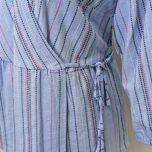 New! Time and Tru small blue wrap shirt