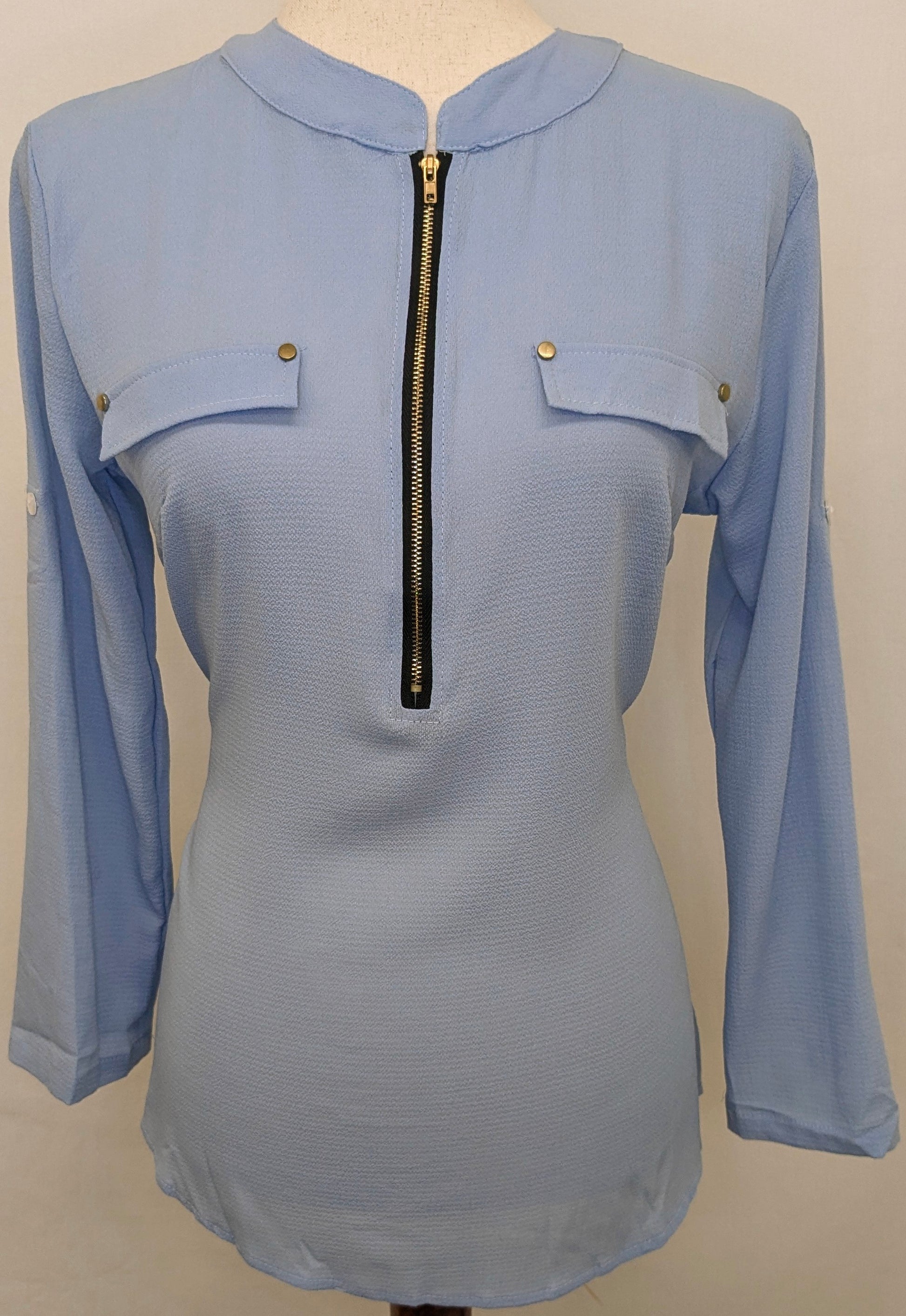 New! ANGVNS small blue long sleeve