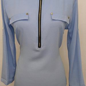 New! ANGVNS small blue long sleeve