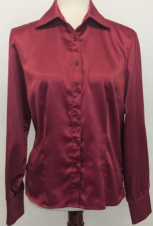 George small red long sleeve dress shirt