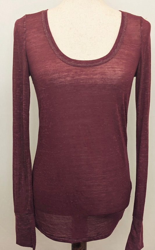 American Eagle small faded red long sleeve shirt