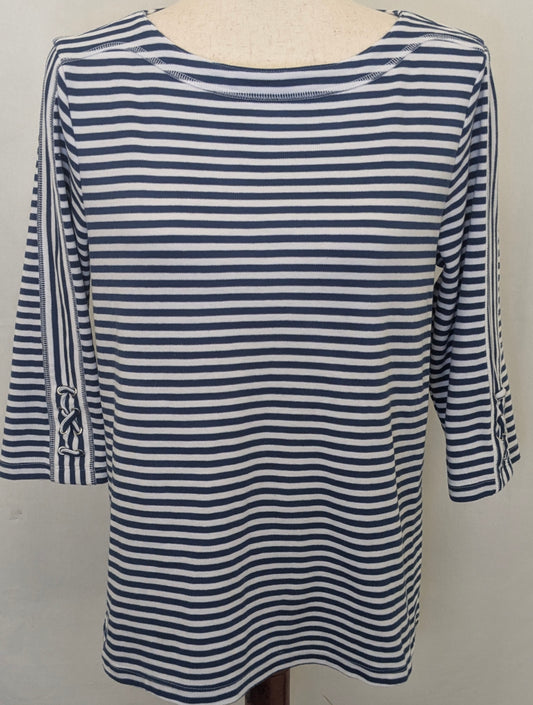 Blair small blue & white stripe shirt