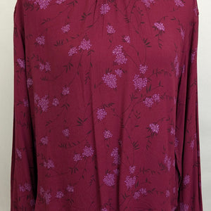 Free Assembly med. maroon l/s blouse