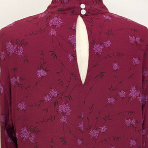 Free Assembly med. maroon l/s blouse