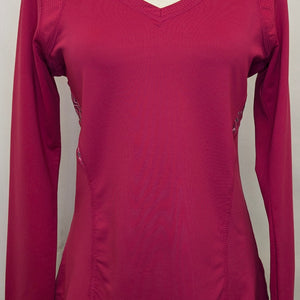 Everlast med. pink long sleeve V-neck shirt