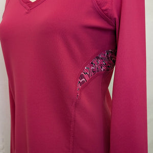 Everlast med. pink long sleeve V-neck shirt