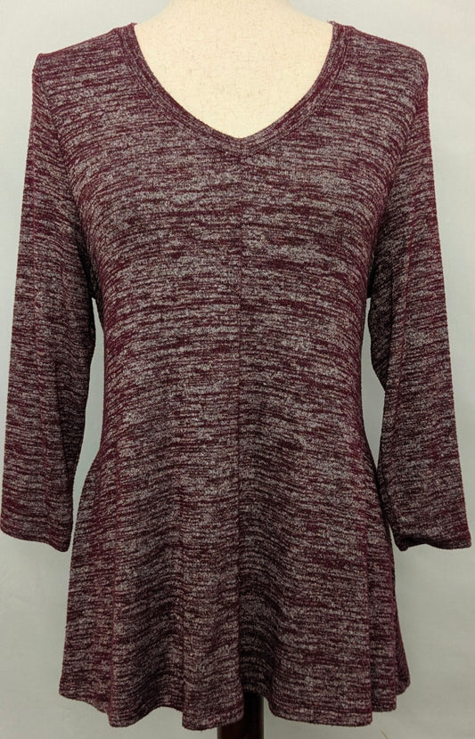 Sonoma med. v neck purple/grey shirt